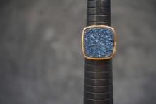 Bronze Milor Italy Blue Sparkle Ring
