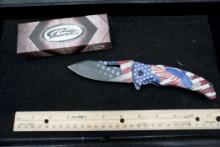 Rite Edge American Flag Folding Knife
