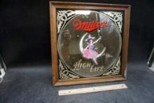 Framed Miller High Life Mirror