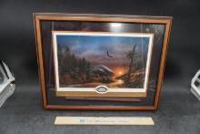 Terry Redlin 1990 Wood Framed Art Print Flying Free