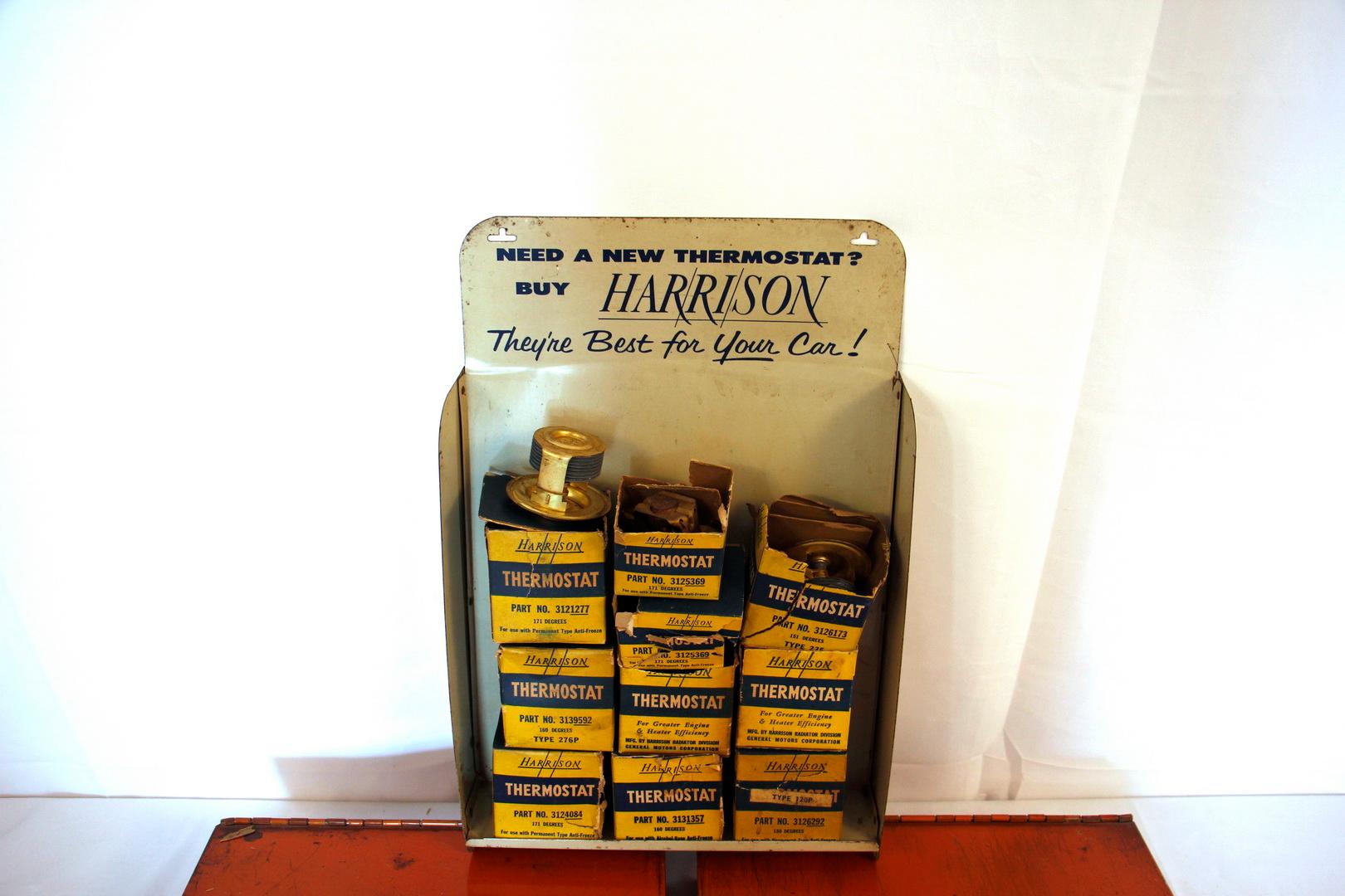 Vintage United Motors Cabinets GM & Harrison Thermostats Display Sign