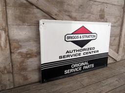 Briggs & Stratton Service Center and Parts Metal Sign