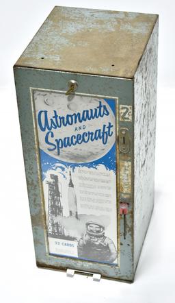 Mid Century Astronauts and Spacecraft Coin Operated Astronauts Trading Cards Dispenser