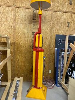 Professionally Restored Shell Oil Eco Meter Air Gas Station Islander with Light and Shade