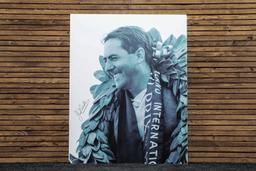 Autographed Portrait of Two-Time World Champion Jack Brabham by John Lamm