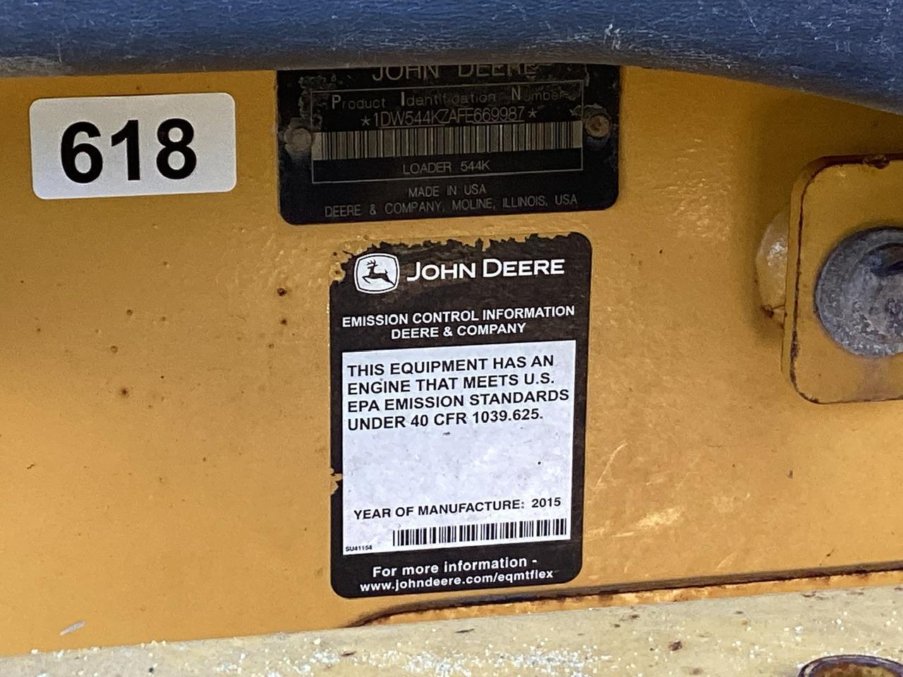 2015 Deere 544K Wheel Loader