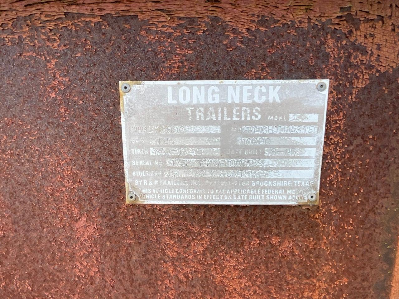 1985 Longneck Gooseneck Trailer