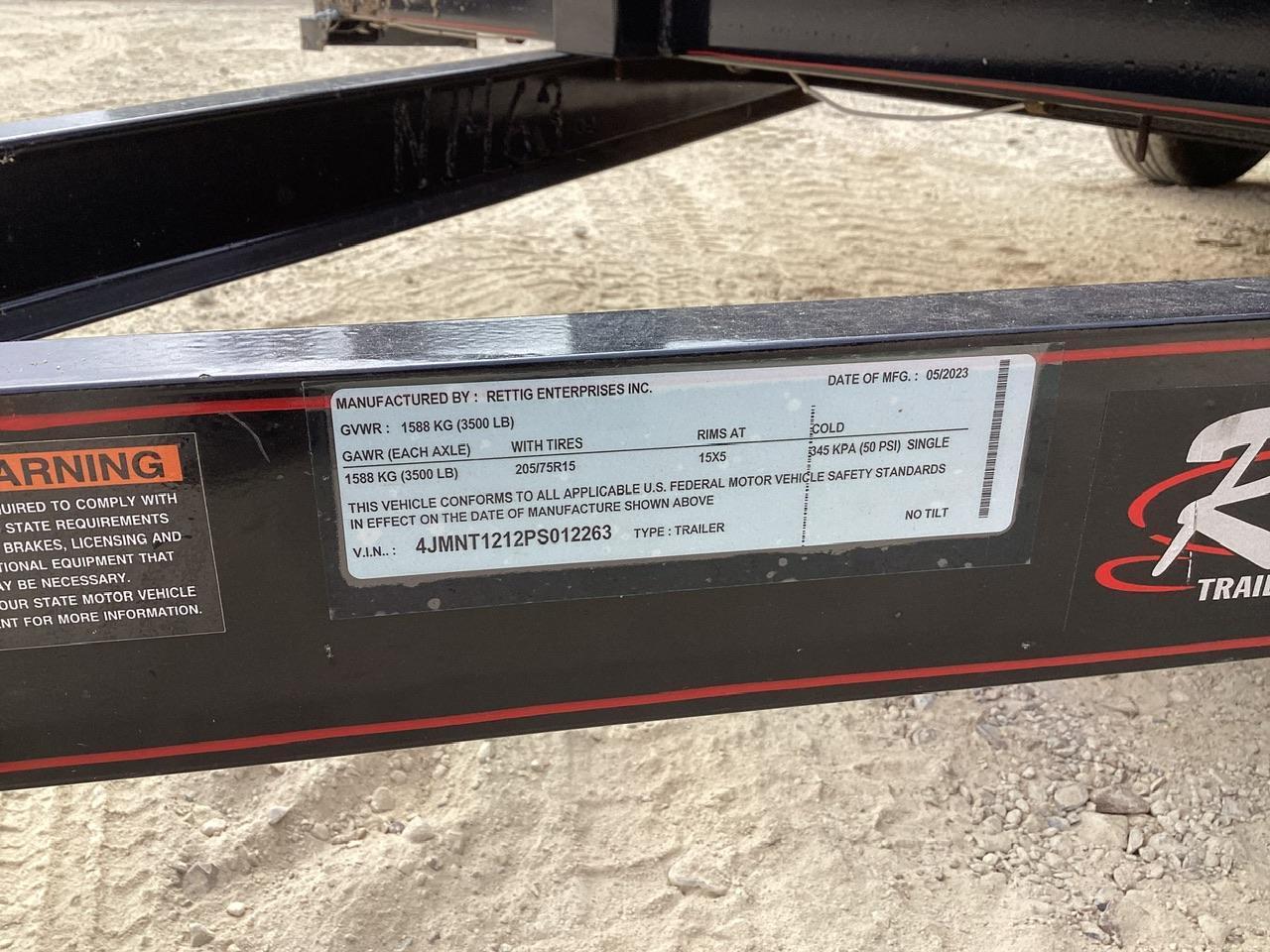 Retco 2023 Single Axle Trailer