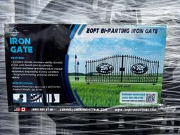 20' Bi-Parting Iron Gate w/ Deer