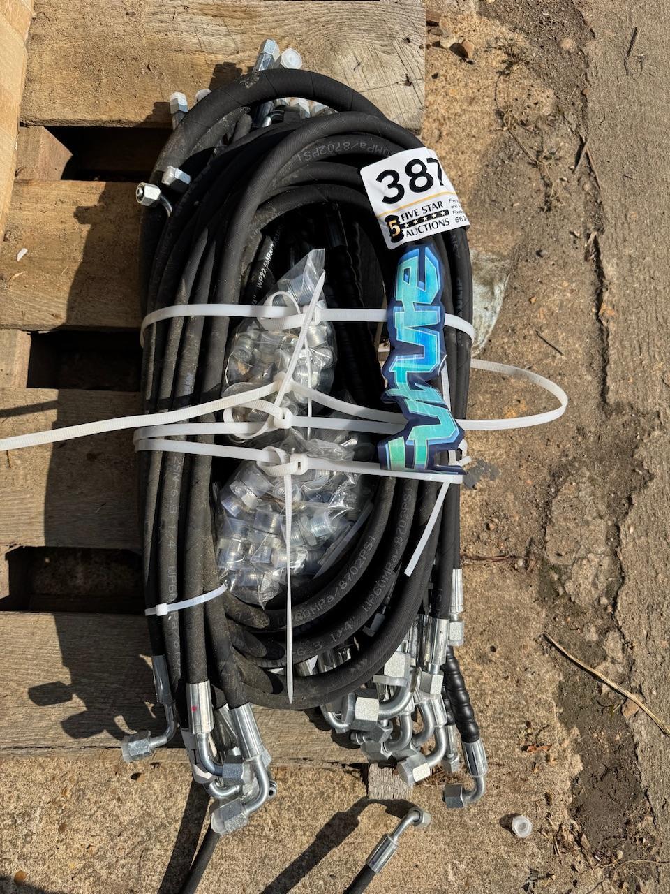 Stack of Hydraulic Hoses