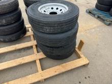 (4) 235/80R16 8 Lug Tires and Rims