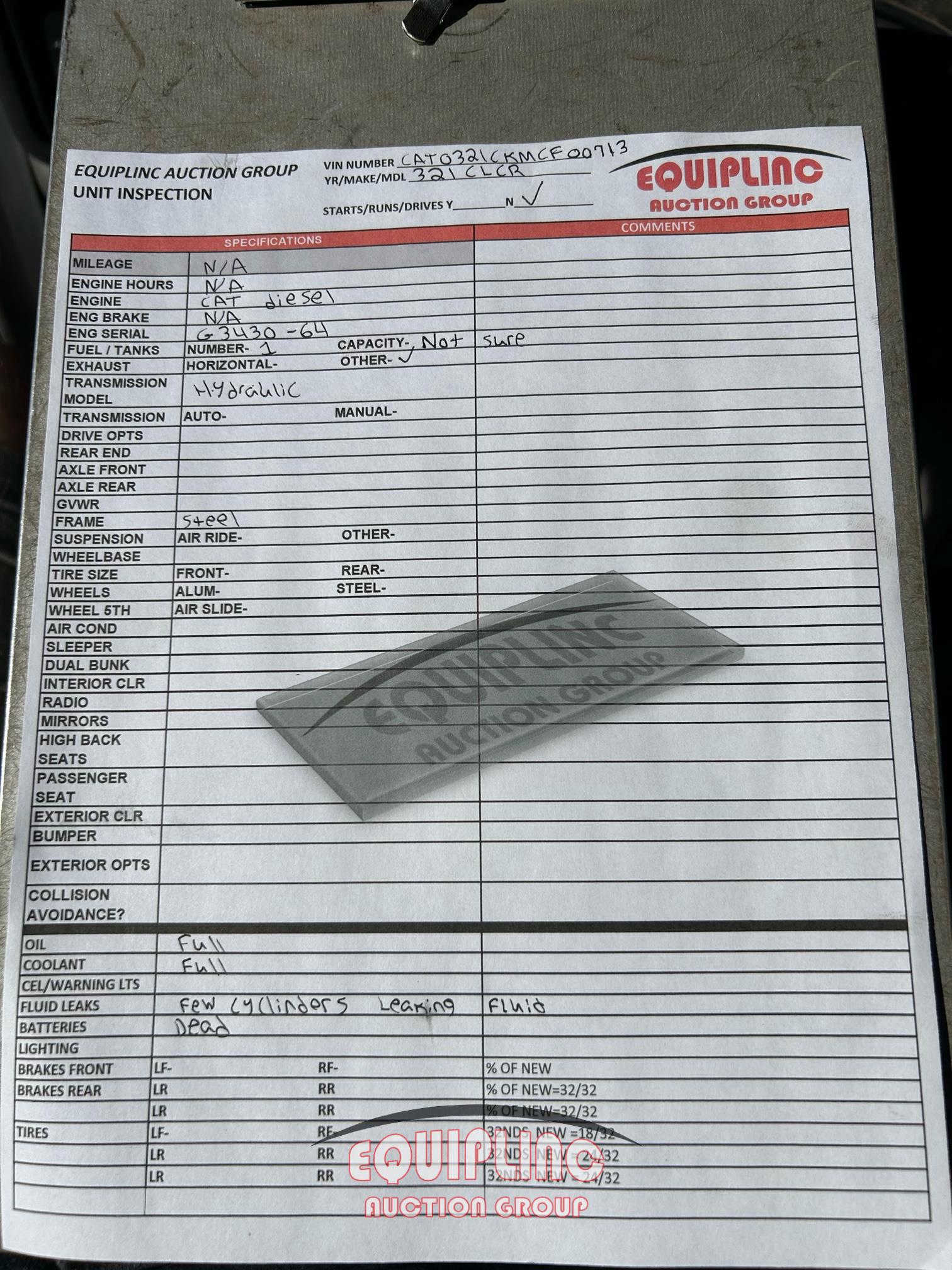 2005 CATERPILLAR 321 CLCR EXCEVATOR