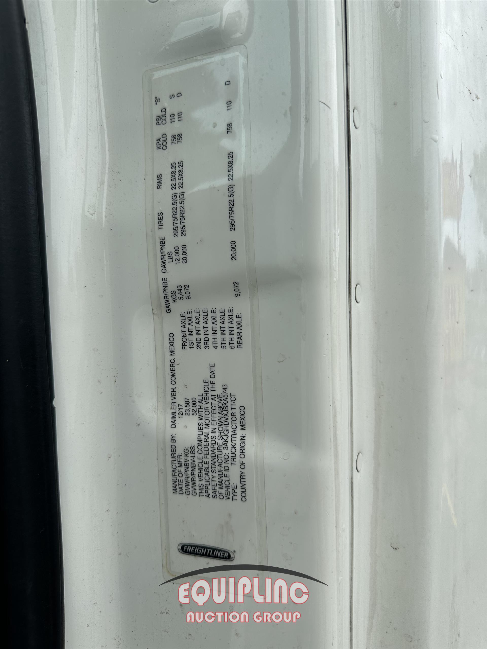 2018 FREIGHTLINER CASCADIA TANDEM AXLE SLEEPER