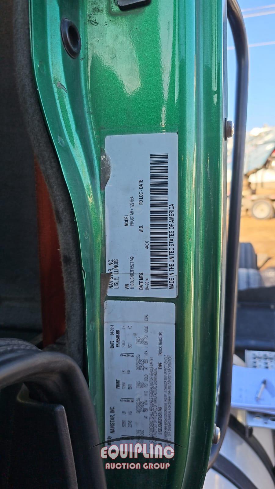 2015 INTERNATIONAL PROSTAR DAY CAB