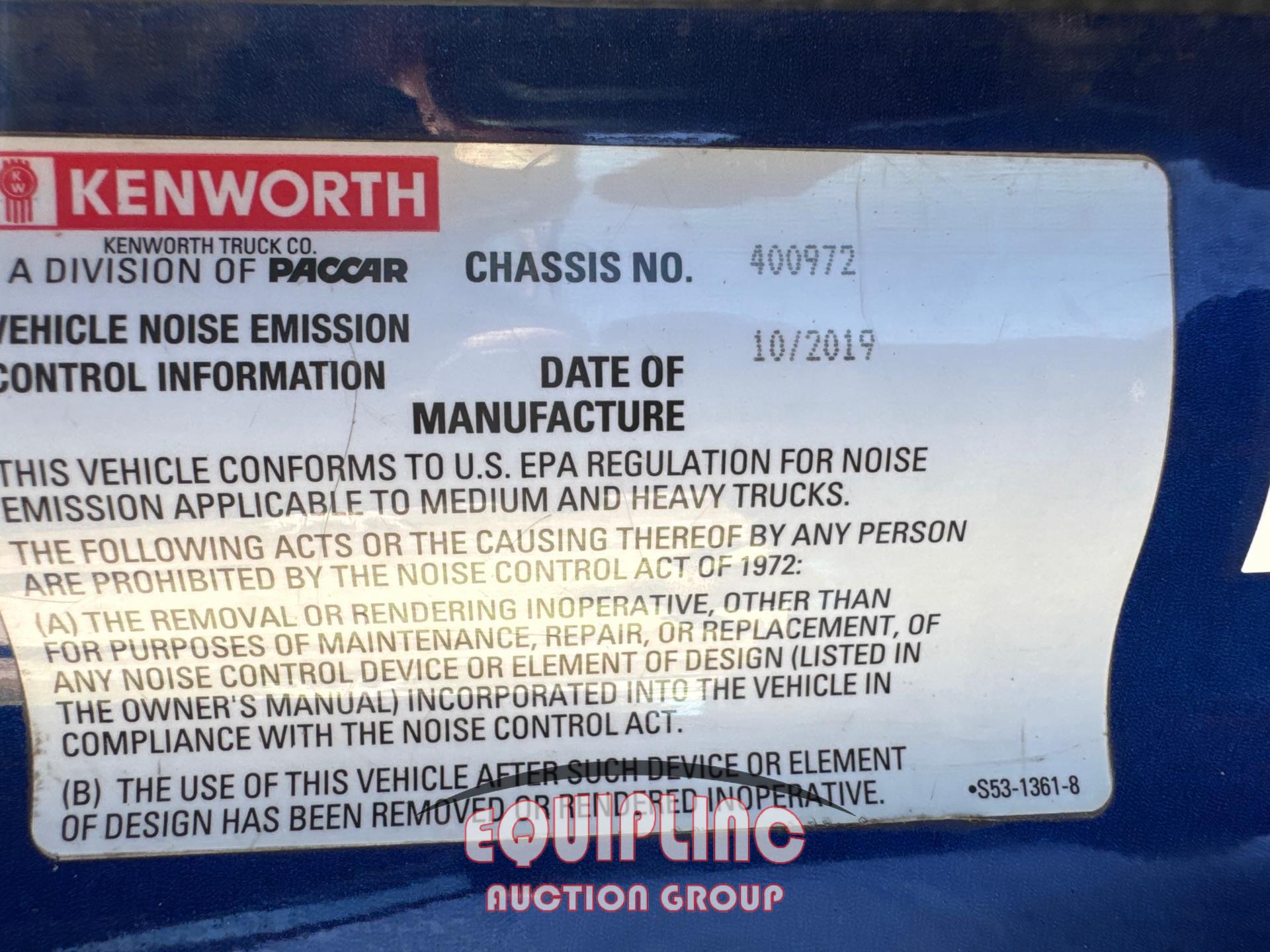 2020 KENWORTH T680 TANDEM AXLE SLEEPER