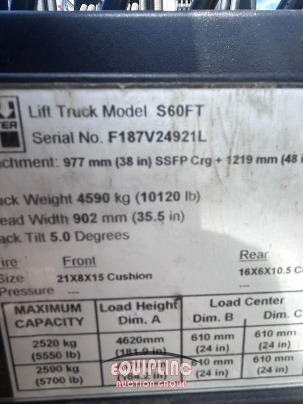 2014 HYSTER S60FT FORKLIFT