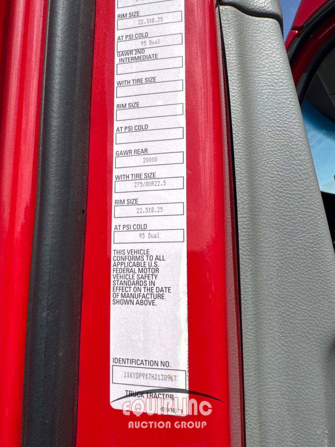 2017 KENWORTH T680 DOUBLE BUNK SLEEPER