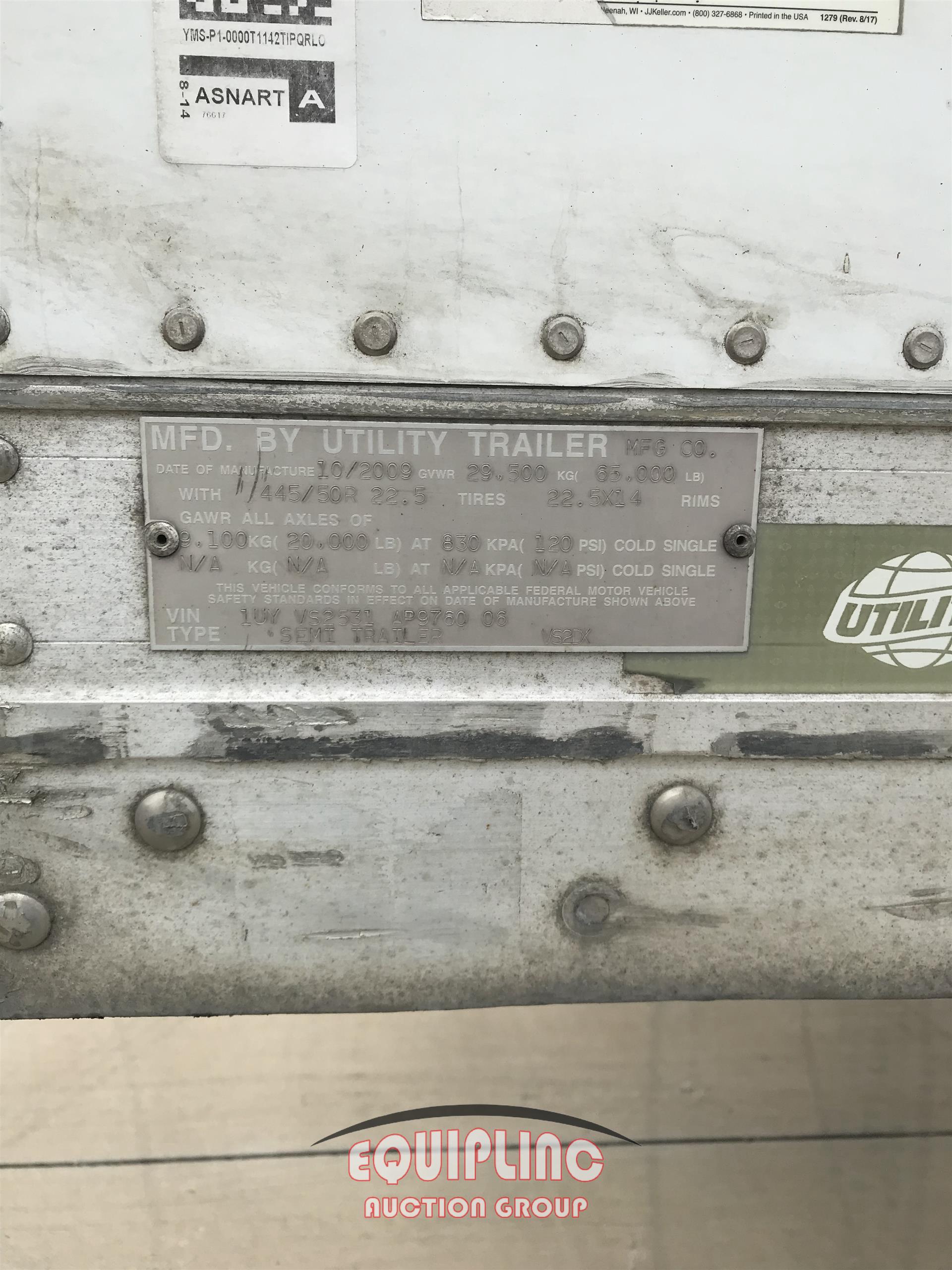 2010 UTILITY 53X102 DRY VAN TRAILER