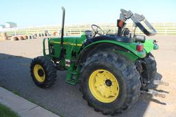 3/4 front view of John Deere 5320
