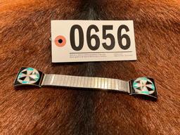 ONYX AND TURQUOISE WATCH BAND