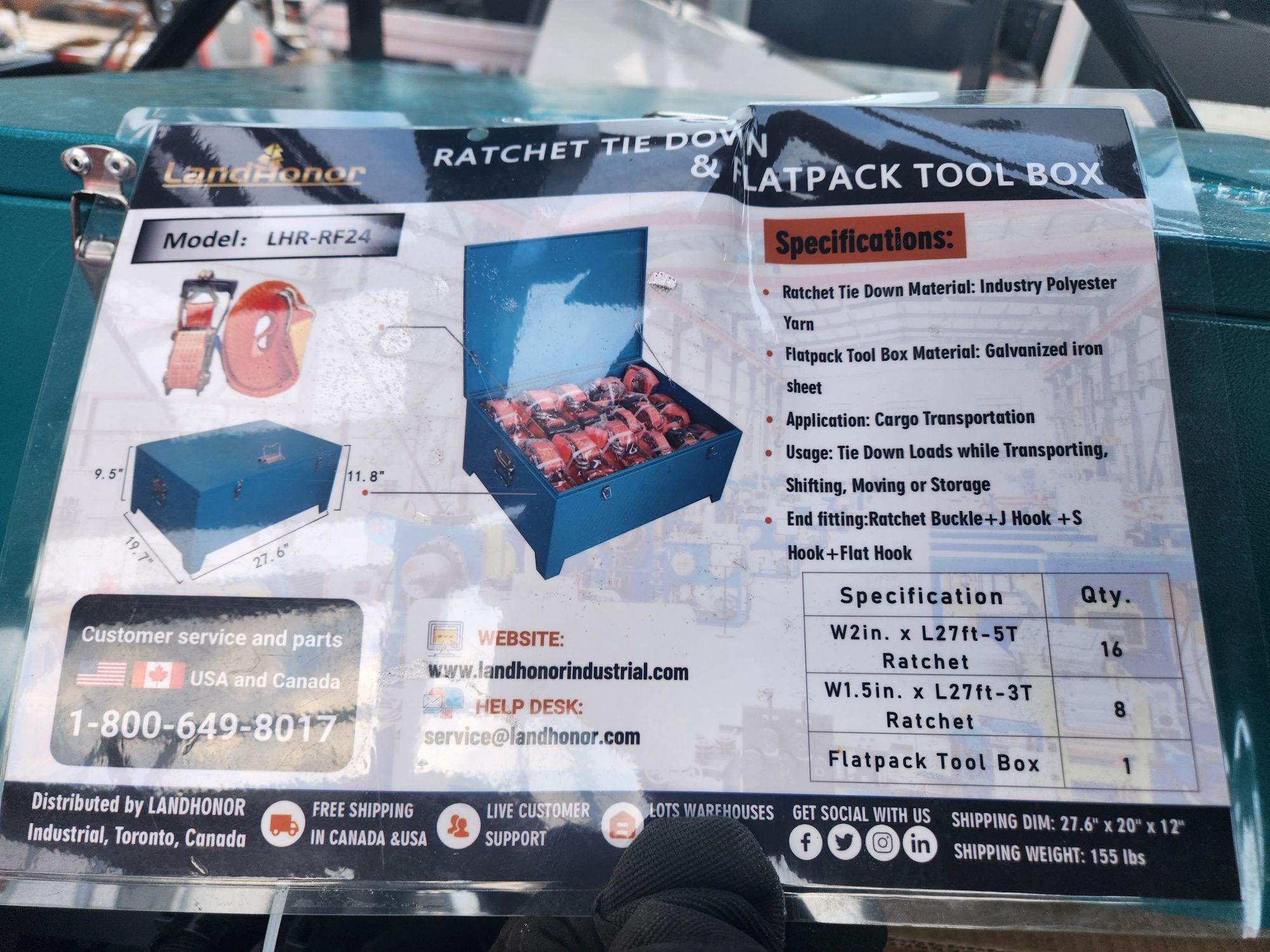 Ratchet strap set w/box