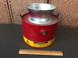 Justrite No.10903 3 Gallon Drain Can Safety Can