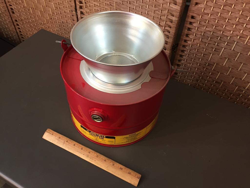 Justrite No.10903 3 Gallon Drain Can Safety Can