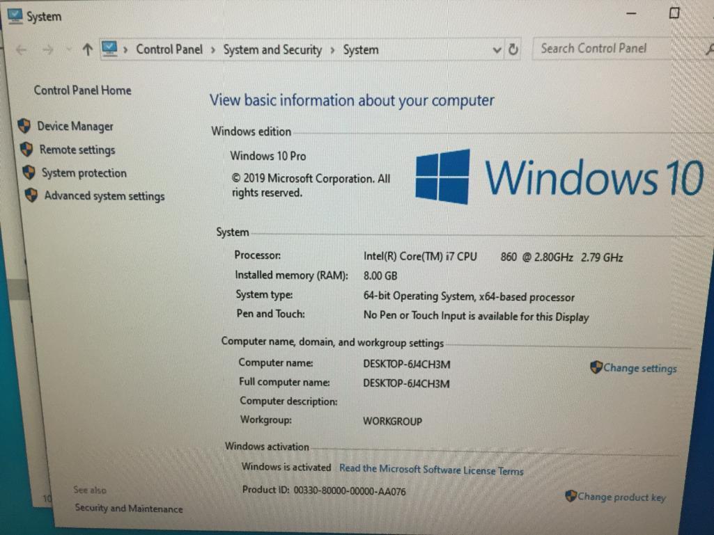 Dell Optiplex 980 Intel Core i7-860 2.8GHz 8GB 250GB Windows 10 Pro Desktop Computer