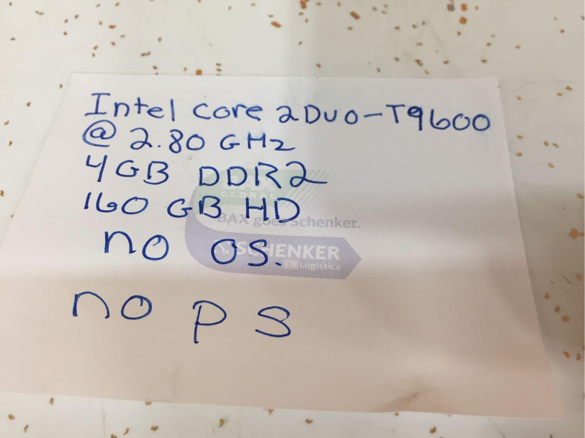 Dell Latitude E6500 Intel Core 2 Duo T9600 2.8GHz 4GB 160GB NO OS