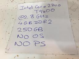Dell Latitude E6500 Intel Core 2 Duo T9600 2.8GHz 4GB 250GB NO OS