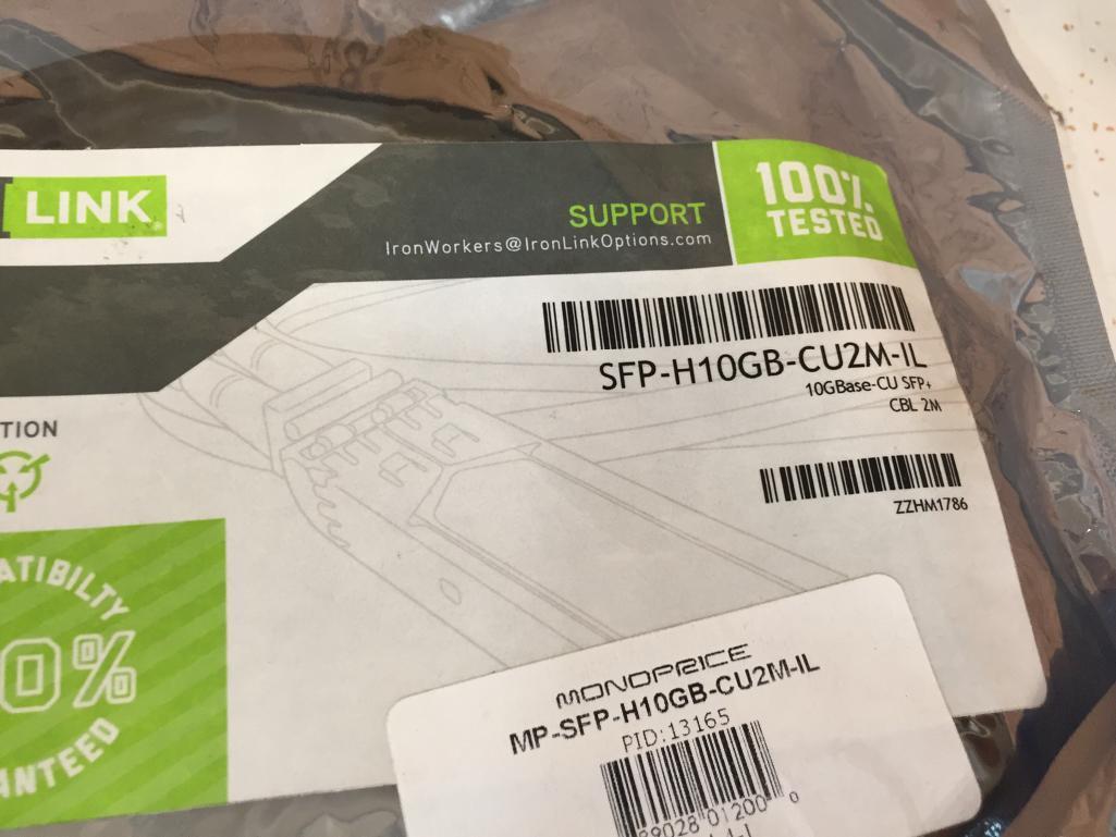 Assorted Cables USB & Monoprice Ironlink Cisco SFP-H10GB-CU2M-IL 10G SFP Cables - 11 pcs