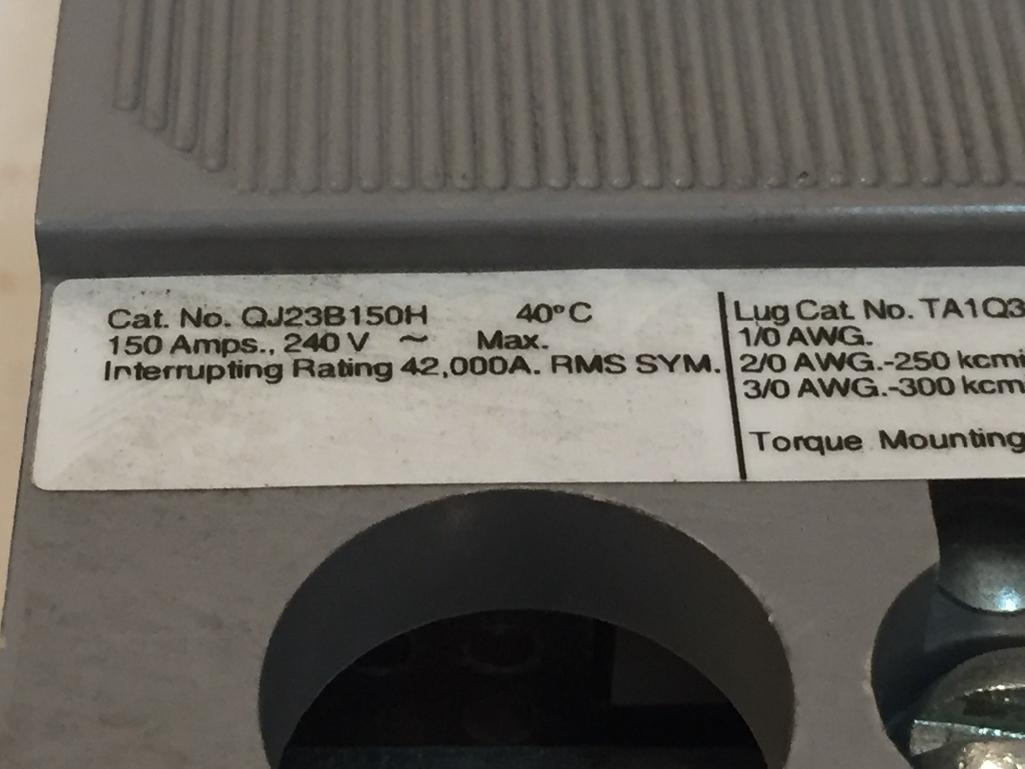 Siemens QJ23B150H 150Amp Three Pole 3P 240V Circuit Breakers - 2pcs