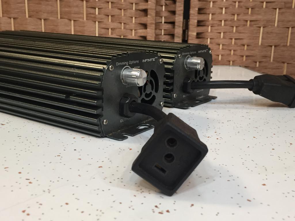 INFINITE Digital MH/HPS 1000W Hydroponic Grow Light Dimmable Ballasts - 2 pcs