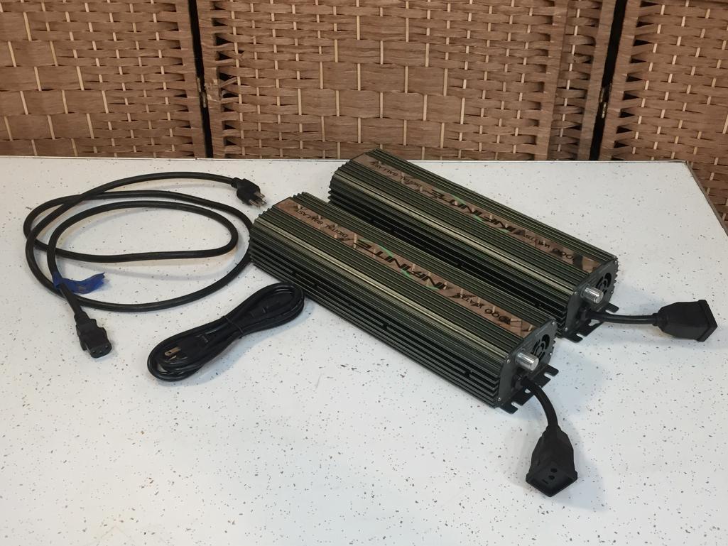 INFINITE Digital MH/HPS 1000W Hydroponic Grow Light Dimmable Ballasts - 2 pcs