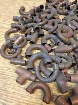 Assorted Copper Fittings Elbows Tees 180 Degree Reducing