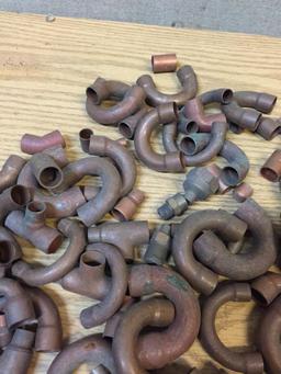 Assorted Copper Fittings Elbows Tees 180 Degree Reducing