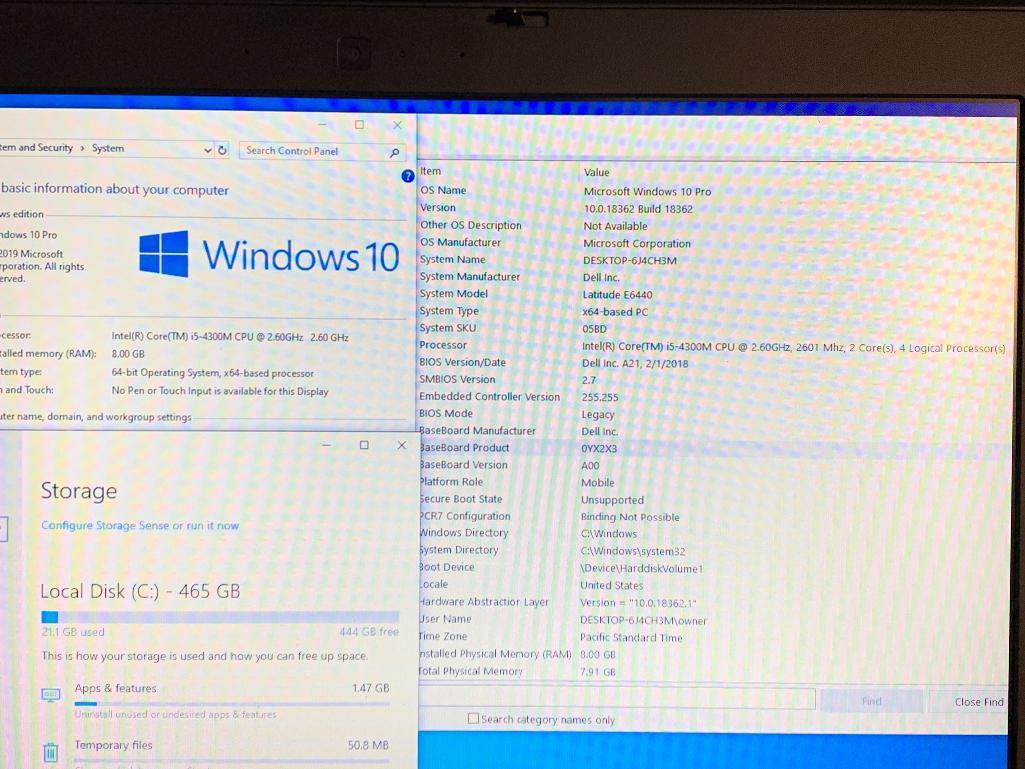 Dell Latitude E6440 14" LCD Intel i5-4300M 2.6GHz 8GB 500GB Win 10 Wifi BT HDMI Laptop Computer