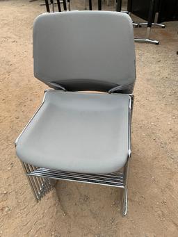 KI Matrix Plastic Stacking...Chairs Grey - 10pcs ONE Lot
