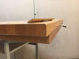 Omtec Wooden Butcher Block Ball Transfer Table Top 50psi 45 x 36
