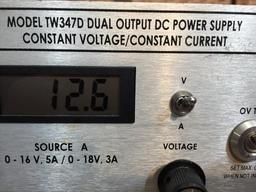 Power Designs PD TW347D Dual Output DC Power Supply