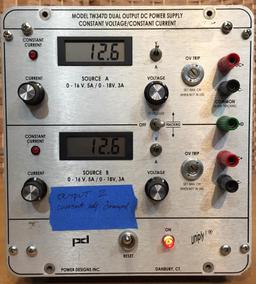 Power Designs PD TW347D Dual Output DC Power Supply