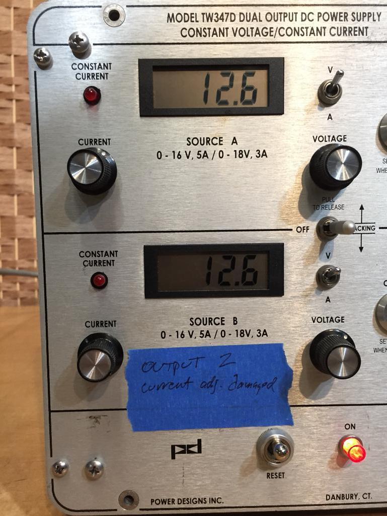 Power Designs PD TW347D Dual Output DC Power Supply