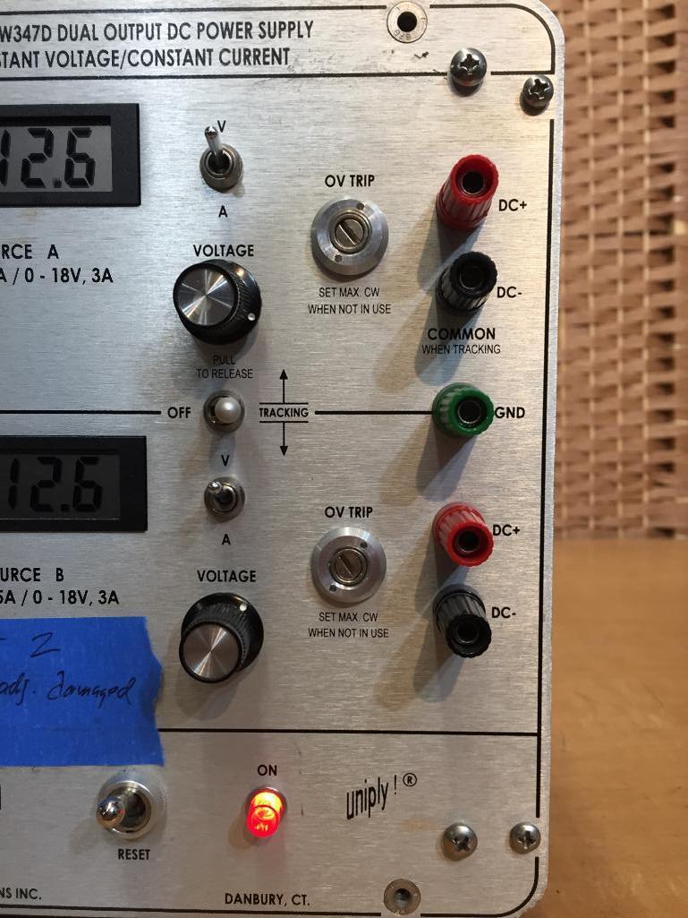 Power Designs PD TW347D Dual Output DC Power Supply