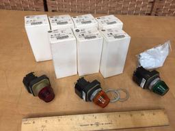Allen Bradley AB 800T Pilot LED Lights Red / Green / Amber - 10pcs