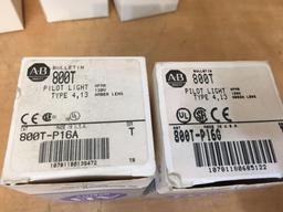 Allen Bradley AB 800T Pilot LED Lights Red / Green / Amber - 10pcs