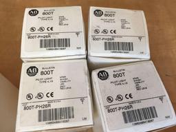 Allen Bradley AB 800T Pilot LED Lights Red / Green / Amber - 10pcs