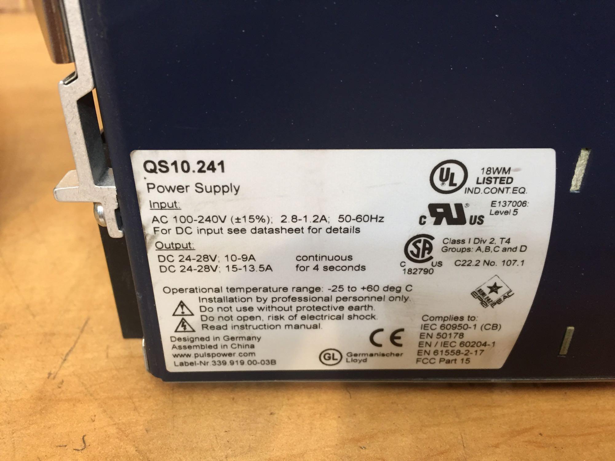 Plus Power QS5.241 / Q10.241 Din-Rail PLC Power Supplies 24-28VDC -3pcs