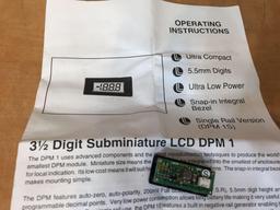 Datel DMS-20PC-0-DCM DC Monitors & Martell Subminiature LCD DPM-1 Panel Meter