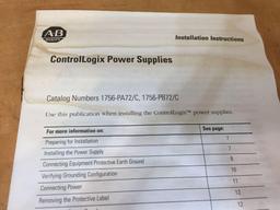 Allen Bradley 1756-PA75/B ControlLogix PLC Power Supply - NEW