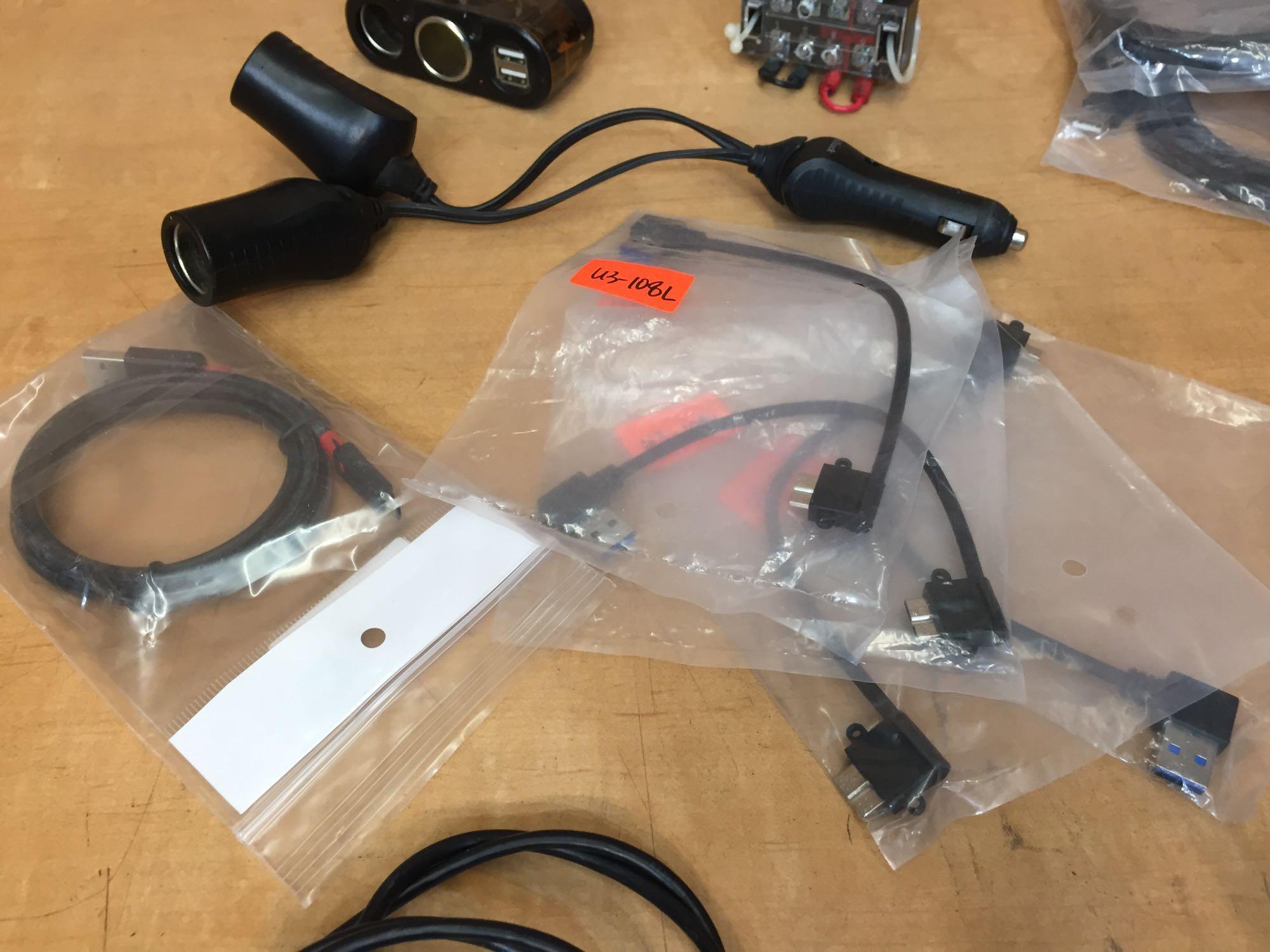 Assorted Cables / USB 3.0 / USB / 12V Car Cigarette Adapters